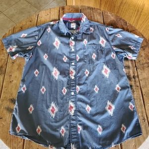 Mossimo Athletic Fit Button Down Tee Shirt Size L